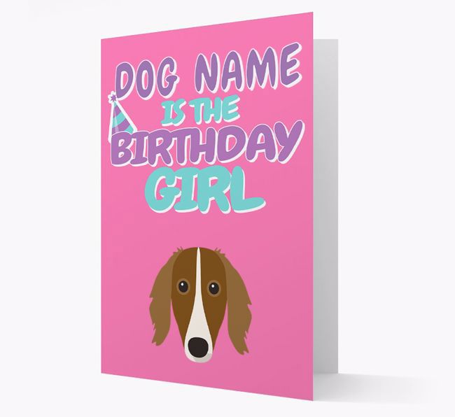 'Birthday Girl' Card with {breedFullName} Icon